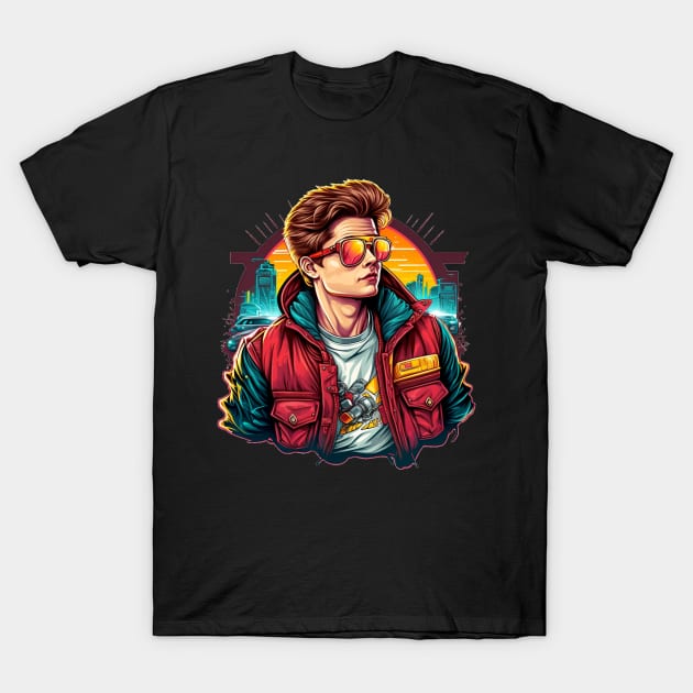 Back to the future Marty McFly T-Shirt by Buff Geeks Art